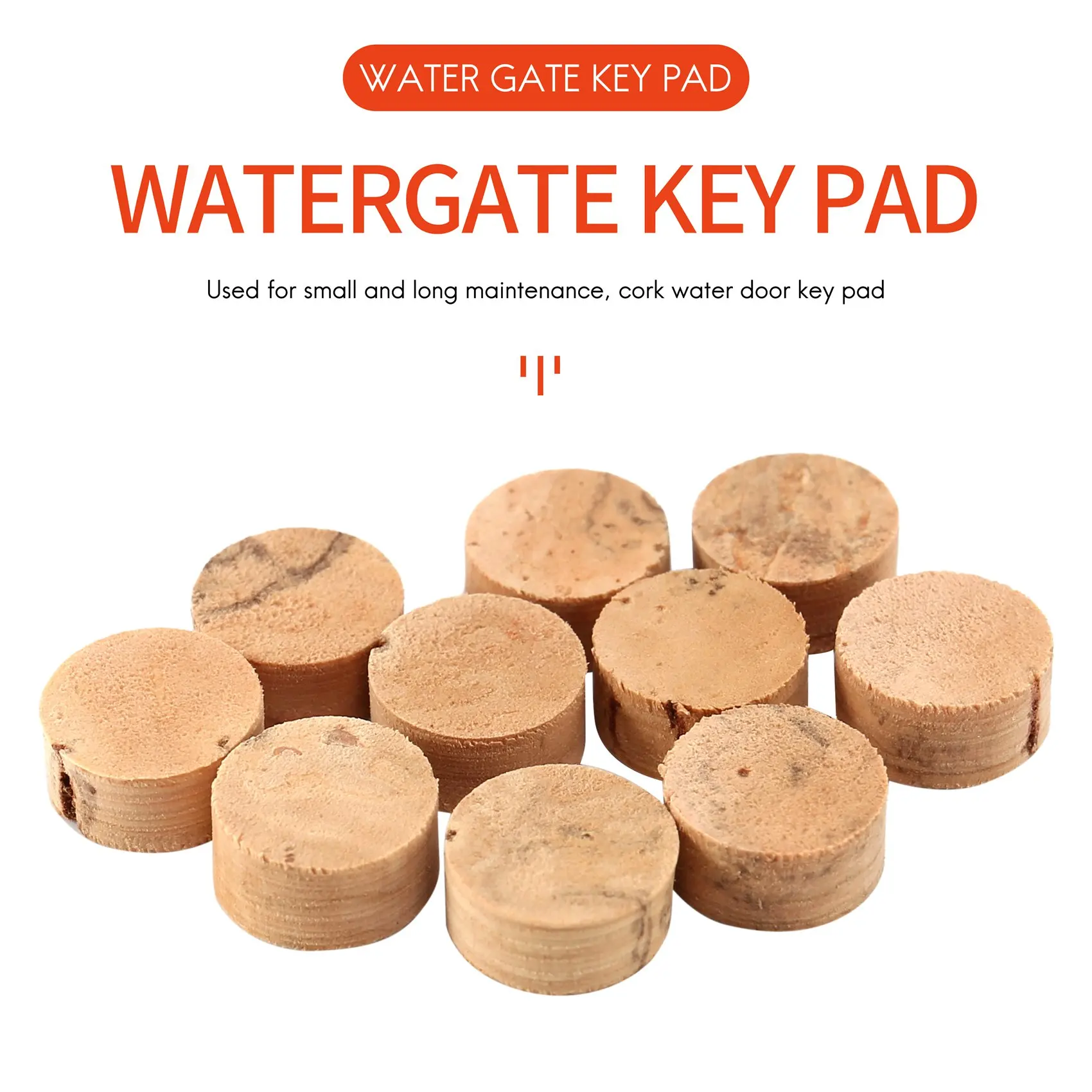 10 Uds llave de agua válvula de escupir almohadilla de corcho para trompeta trombón Accesorios de reparación diámetro 9Mm espesor 4Mm