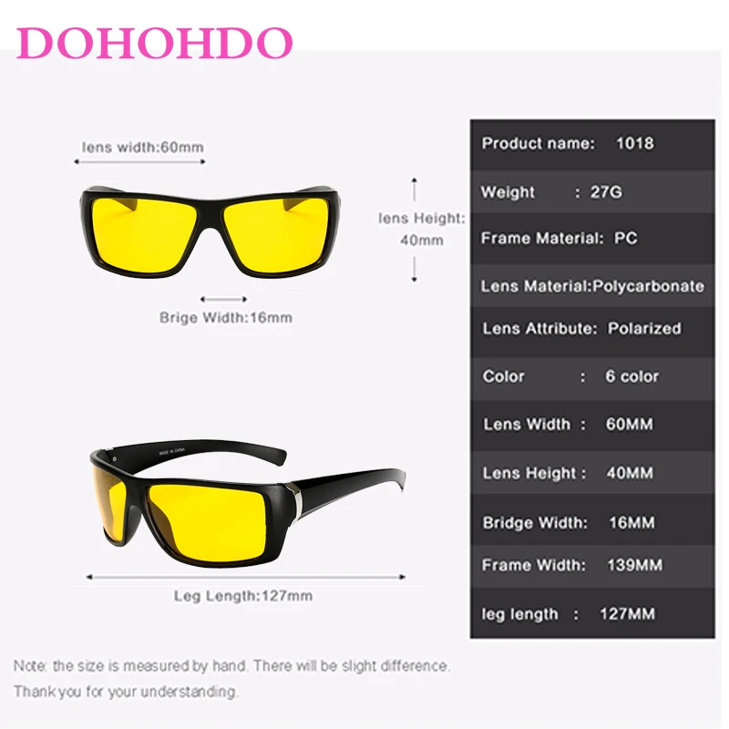 نظارات كلاسيكية مضادة للوهج للرجال مستقطبة للقيادة للرؤية الليلية نظارات شمسية للنساء بعدسات صفراء لحماية السائق نظارات ليلية UV400 #6