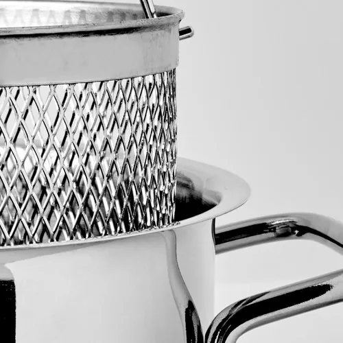 Pote de espargos de aço de roe mutfaksever