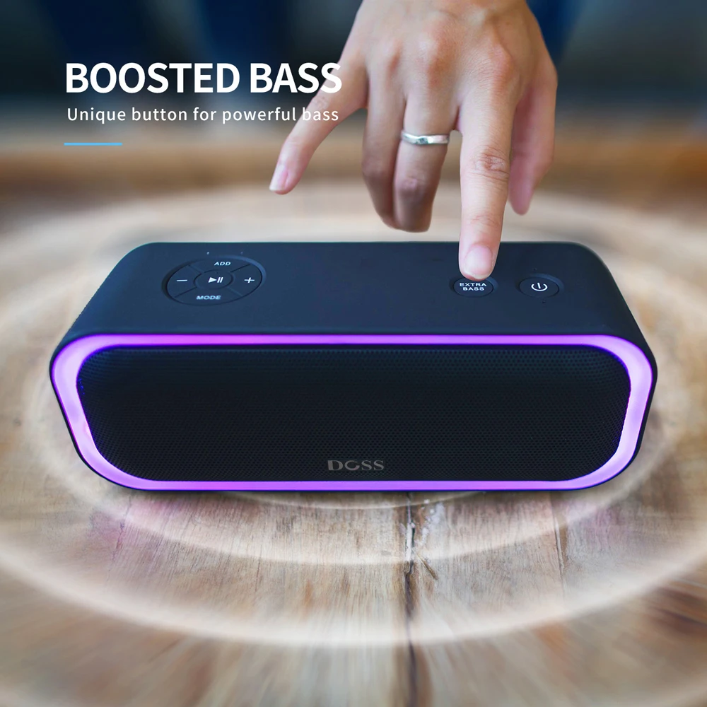 Doss Wireless-Lautsprecher Bluetooth 5,0 Sound box Pro leistungs starke 20-W-Stereo-Sound Extra Bass Sound box Tws Pairing tragbare Lautsprecher