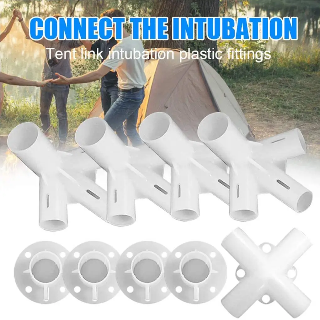 Sufficient Plastic Straight Elbow Cross Connectors Awning Tent Replacement Joint Pipe 5-Way Furniture for Mountaineering Campers