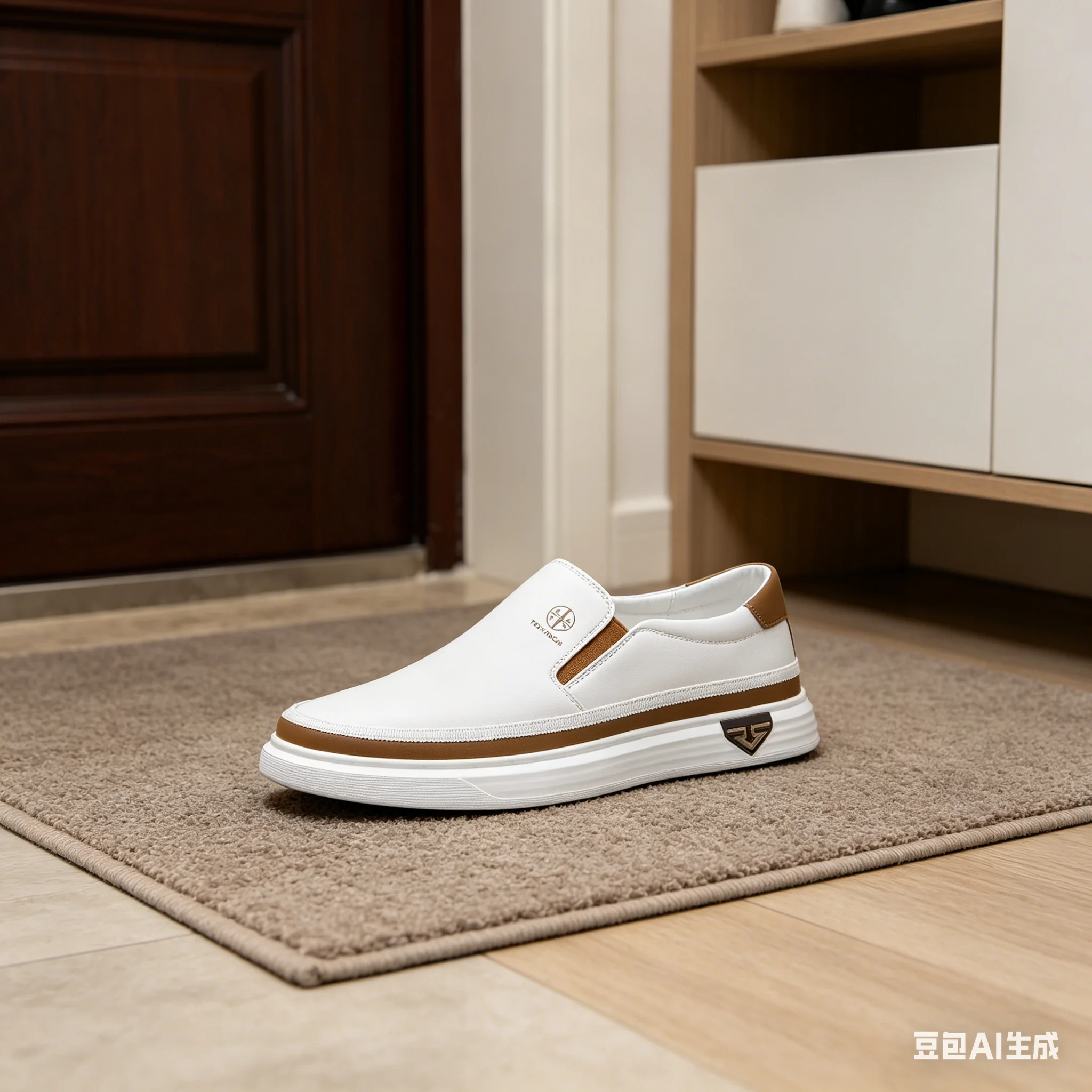 

New 2026 Premium Men's Genuine Leather White Sneakers | Lightweight Slip-On Casual Shoes