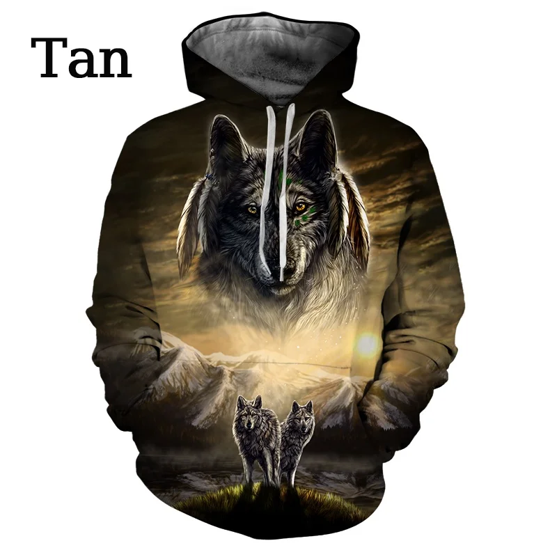 Mode 3d Wolf Print Kapuzen pullover Unisex Wildtiere Muster druck Paar Hoodie lässig Langarm Tops