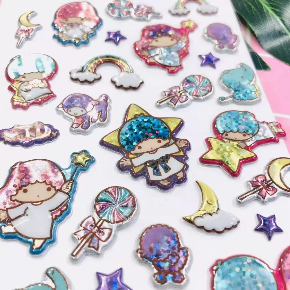 Genuíno sanrio dos desenhos animados adesivos bonito olá kitty diy artesanato brinquedo decalques estudantes planejadores caneca de água telefones decoração adesivo presente da menina