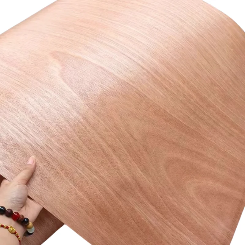 Natural Red Walnut Wood Veneer with Mountain Pattern for Instrument Craft DIY Furniture Cabinet Refacing Veneer Panels 250x58cm