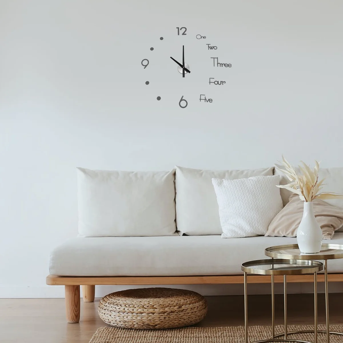 

Simple Wall Clock Silent Mute Number Modern Decorative Clock for Home Office Bedroom Cafe Restaurant Decoration
