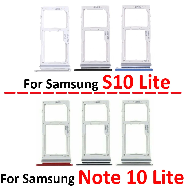 For Samsung Galaxy S10 Lite G770 Phone New SIM Card Tray Housing Micro SD Chip Card Holder Slot Pocket For Note 10 Lite N770 view 5
