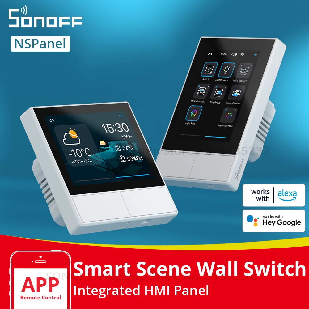 SONOFF NSPanel WiFi Smart Thermostat Smart Scene Wall Switch EU US Touch LCD Display All-in-one Control Home Remote Controller