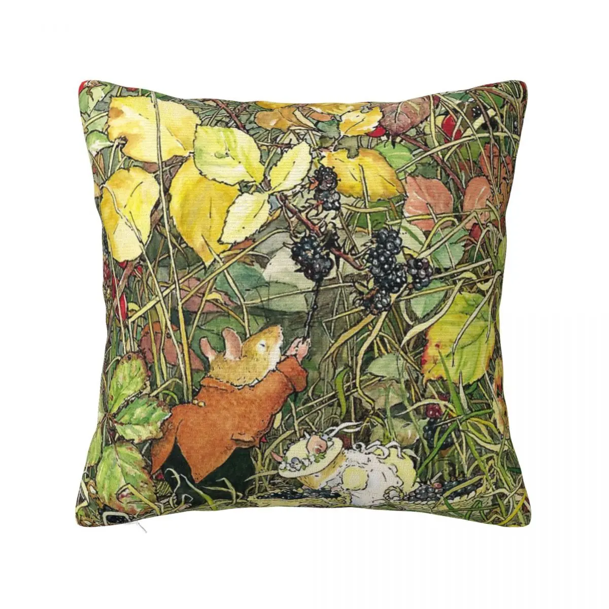 Blackberry Picking Body Pillow Pillowcase 40X40 Pillow Covers Decorative Pillow Case Pillow Cover