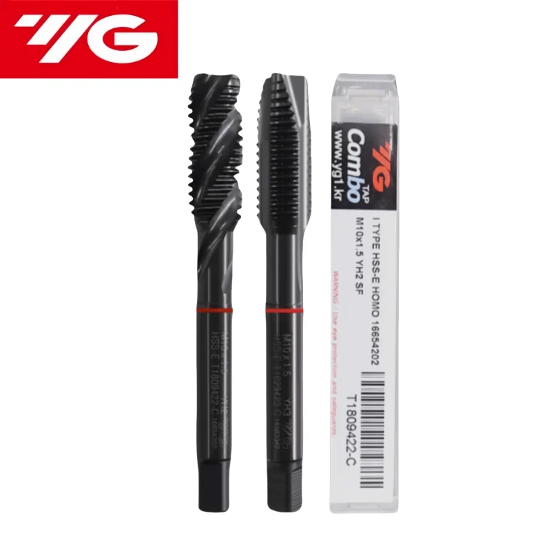 

South Korea YG HSSE INOX JIS Metric Spiral Fluted Tap M2M2.5M3M4M5M6M8M10M12-M18 Spiral Pointed Tap Machine With Red Circle 1PCS