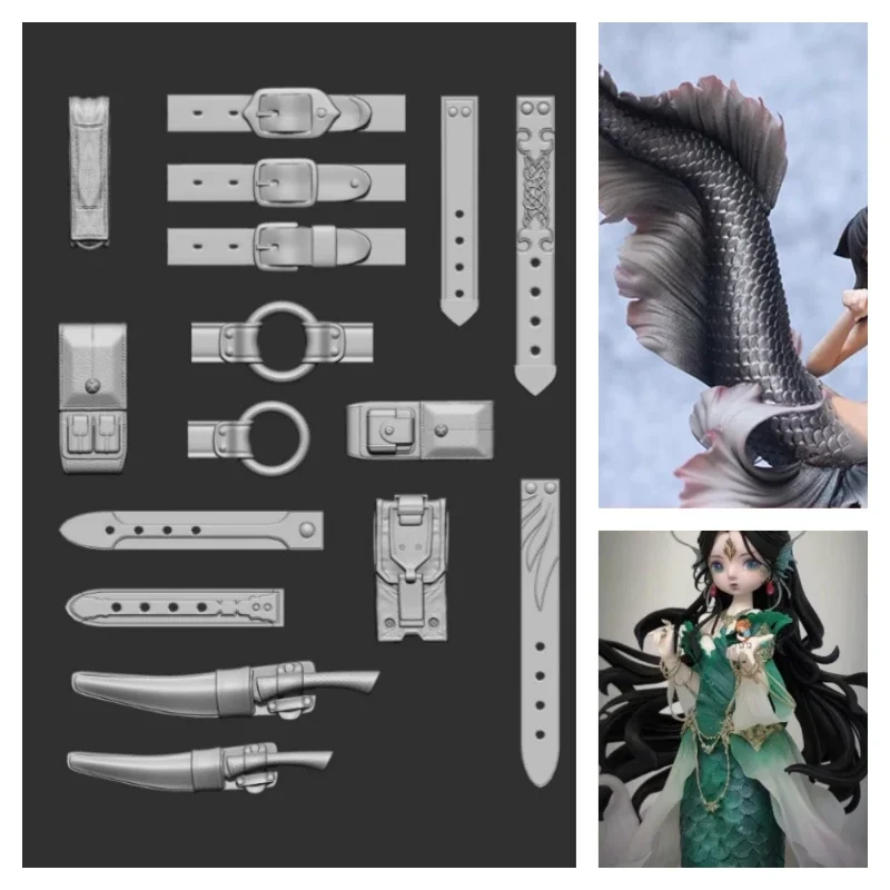 

Ultralight Clay Q Version Doll Skirt Edge Silicone Mold DIY Polymer Clay Animation Character Decorative Accessories Making Tools