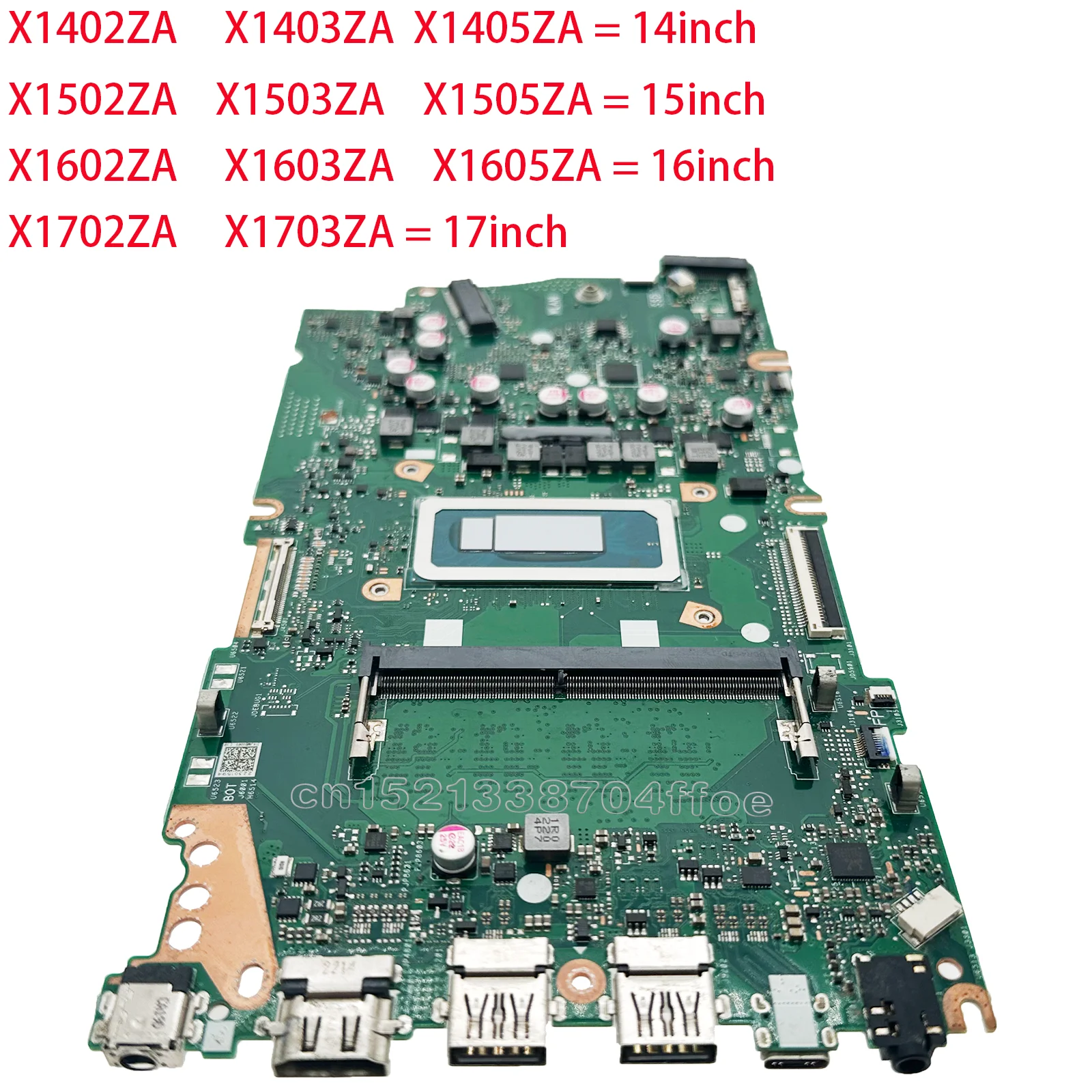 Placa base X1403ZA X1503ZA para portátiles ASUS X1402ZA X1502ZA X1405ZA X1505ZA X1603ZA X1602ZA X1605ZA X1703ZA X1702ZA, placa principal en buen estado.