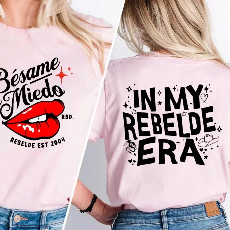 Besame Sin Miedo RBD Soy Rebelde Tour 2023 T Shirt Generacion Rebelde World Tour T-Shirt Women Men Cotton Music Lover Tee