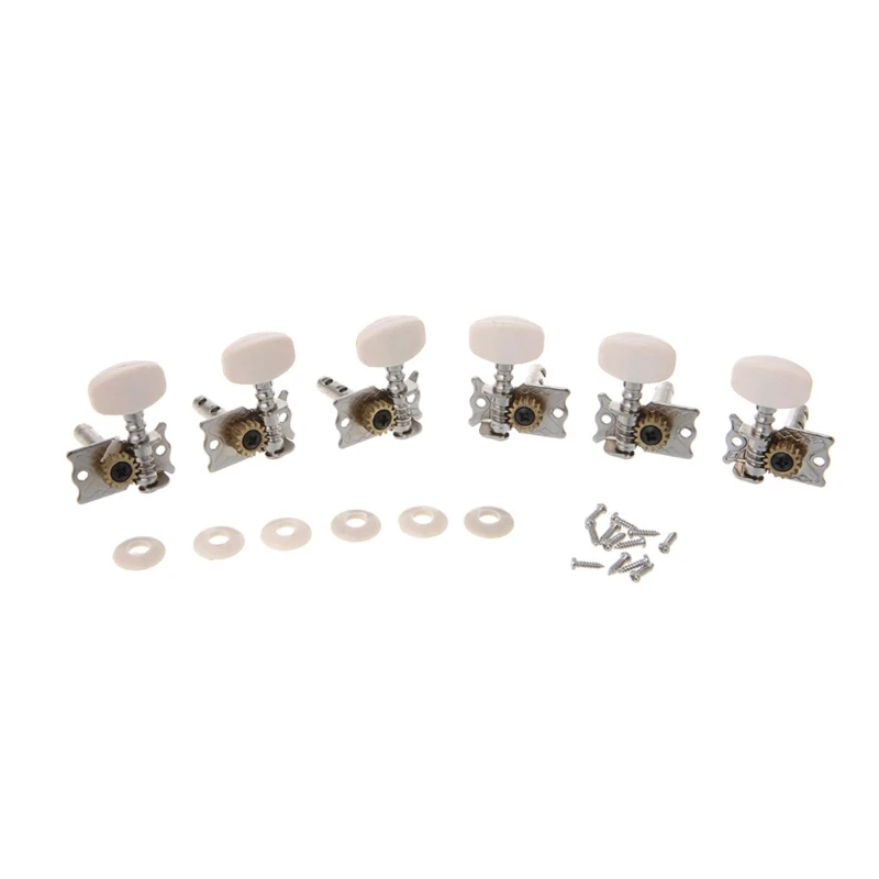 Classical Guitar Tuning Pegs, Single Tuners Keys, String Machine Heads Parts, 6Pcs