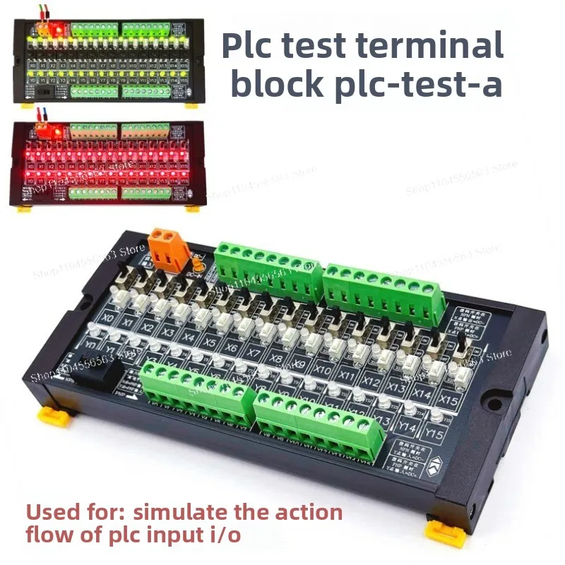 PLC 16-channel I/O Test Boards, NPN/PNP Compatible, Button Panels with  Wires Included