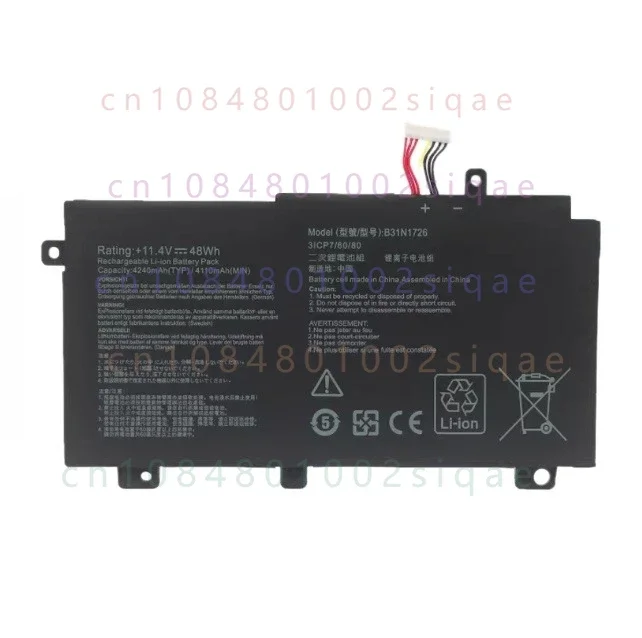 4300mah B31N1726 short line for ASUS Tianxuan 1st generation FA506 FA506I Flying Fortress 5/6 generation notebook battery