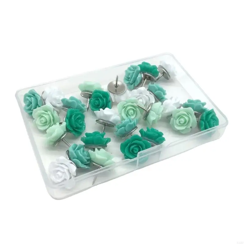 E8BE 30pcs Pins empuje flores, decorativa flores decorativas pushpins finos pulgar