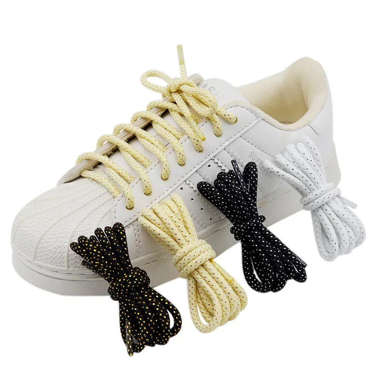 

Coolstring Adults Shoe Accessory 4.5MM Luxurious Metallic Yarn Cordon Golden/Silver Wires Black/White Rope 120-180Cm Wholesale