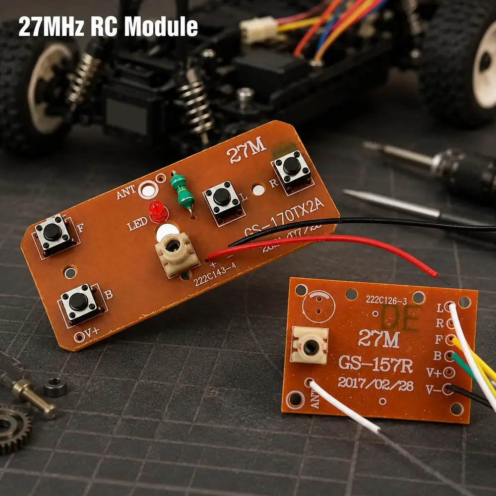 27MHz Remote Control Kit 4CH Wireless Transmitter Receiver Board Module Radio Frequency Signal Circuit DIY RC Car Toy Parts view 5