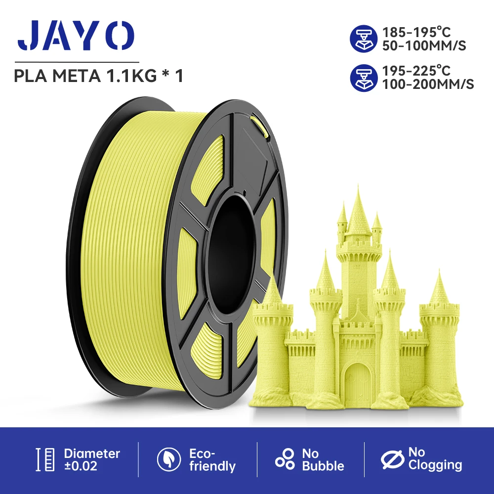 JAYO PLAMETA 3D-Drucker, mehrfarbiges Filament, 1 Rolle/1,1 kg, 1,75 mm, umweltfreundliches Material, 3D, schnelle Lieferung, Stift und Drucker, DIY-Geschenk