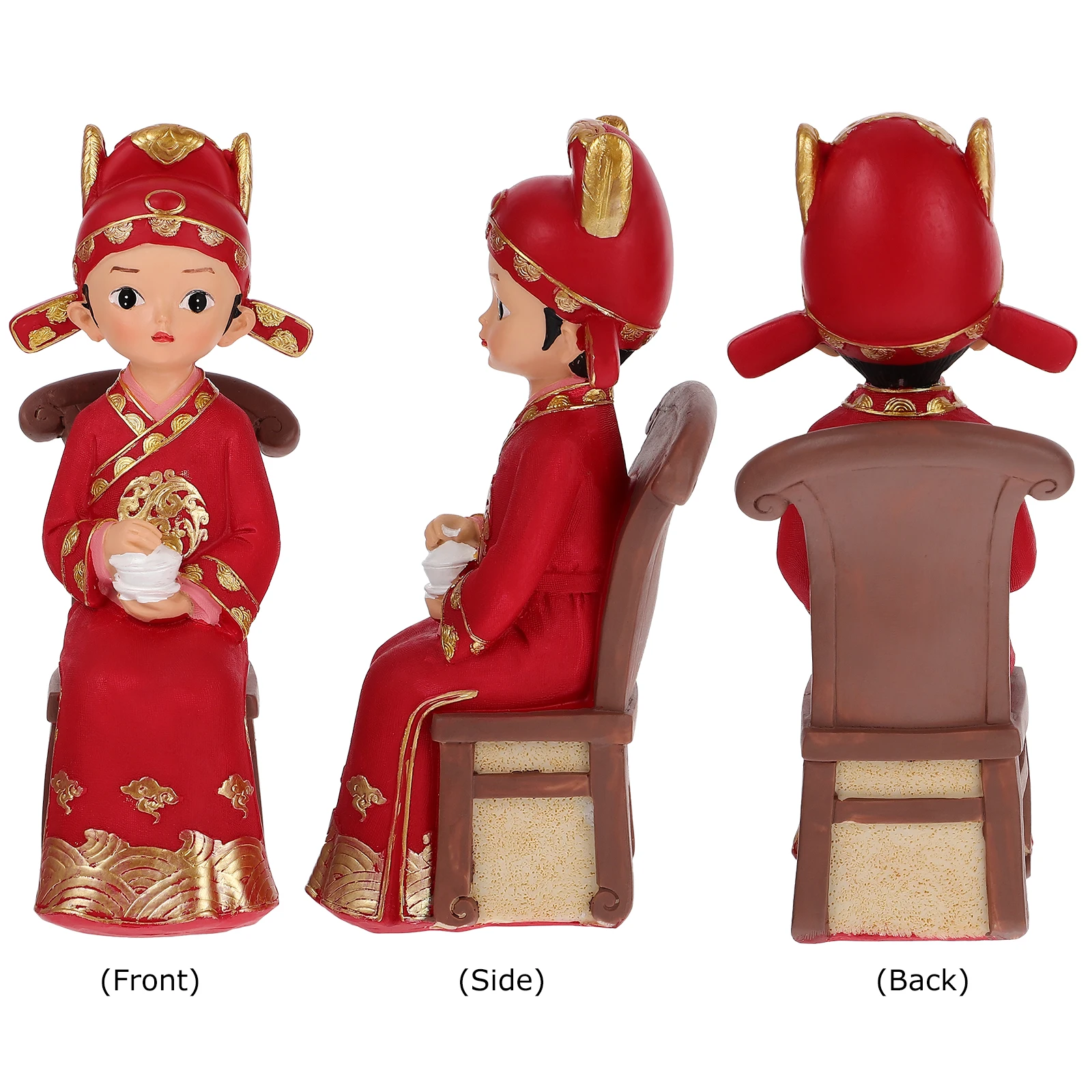 

1 Set Chinese Traditional Wedding Couple Figurines Resin Crafts Decoration Bridal Shower Valentine'S Day Gift Home Wedding Room