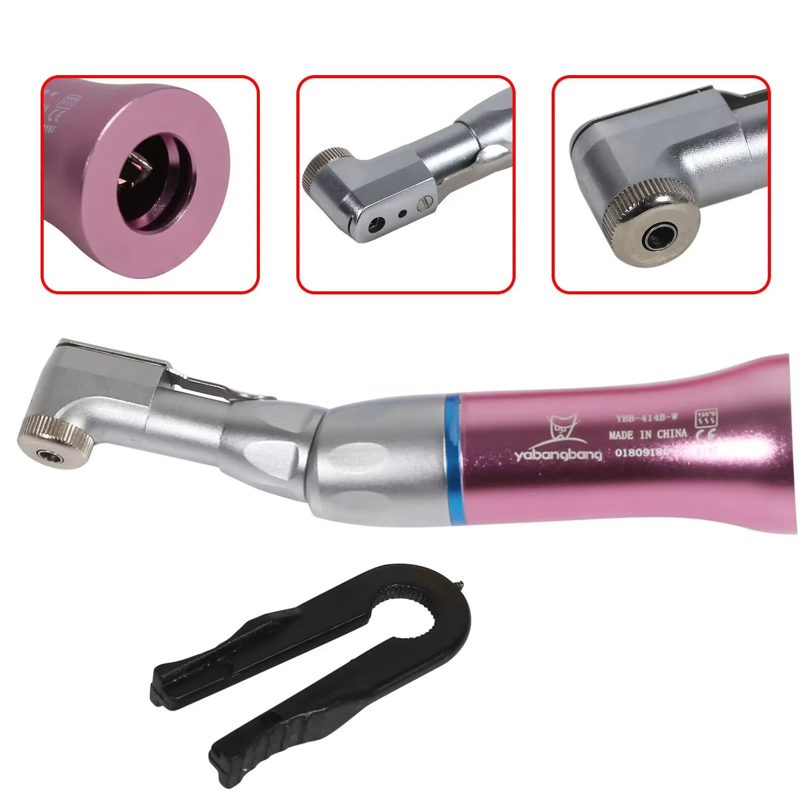 

NSK style Dental Slow Low Speed Contra Angle Handpiece latch E- type Pink Color