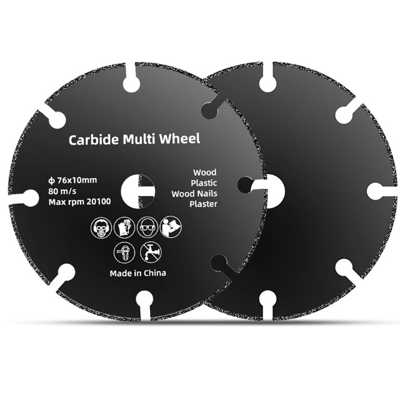 76Mm 3 Inch Cutting Disc Circular Resin Grinding Wheel Saw Blade Steel Polishing Cutting Disc For Angle Grinder 2Pcs Easy To Use