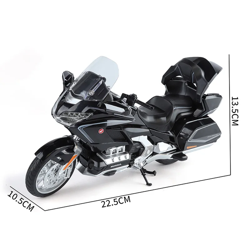 Modèle de moto Gold Wing GL800 pour enfants, alliage métallique moulé sous pression, simulation, voyage, rue, voiture, collection, jouets cadeaux, 1/11, 2021, 2024