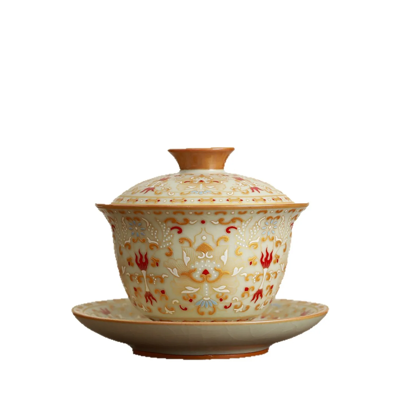 

Cx ceramic opening can raise Sancai bowl 2025 new kung fu tea set tea bowl
