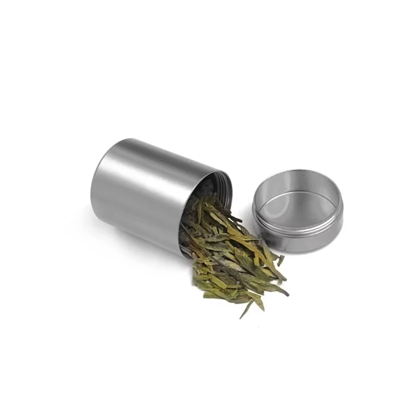 New Airtight Smell Proof Tea Container Aluminum Herb Grain Stash Jar Random Colors Kitchen Fridge Organizer And Storage Box