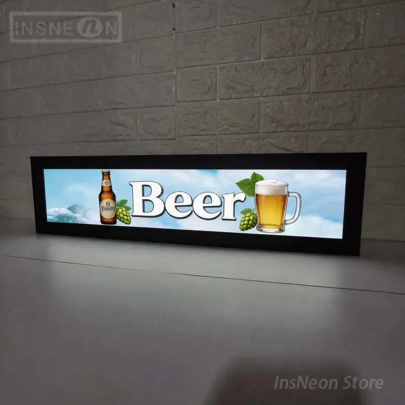 Advertising Led Panel Custom Neon Sign Beer Logo Business Letters Print Luminous Wall Personalized Illuminated Acrylic Signs