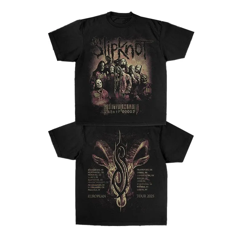 Art 2026 Slipknot Heavy Metal Band T-Shirt 100% Cotton Graphic Tee Men Women Summer Streetwear Top