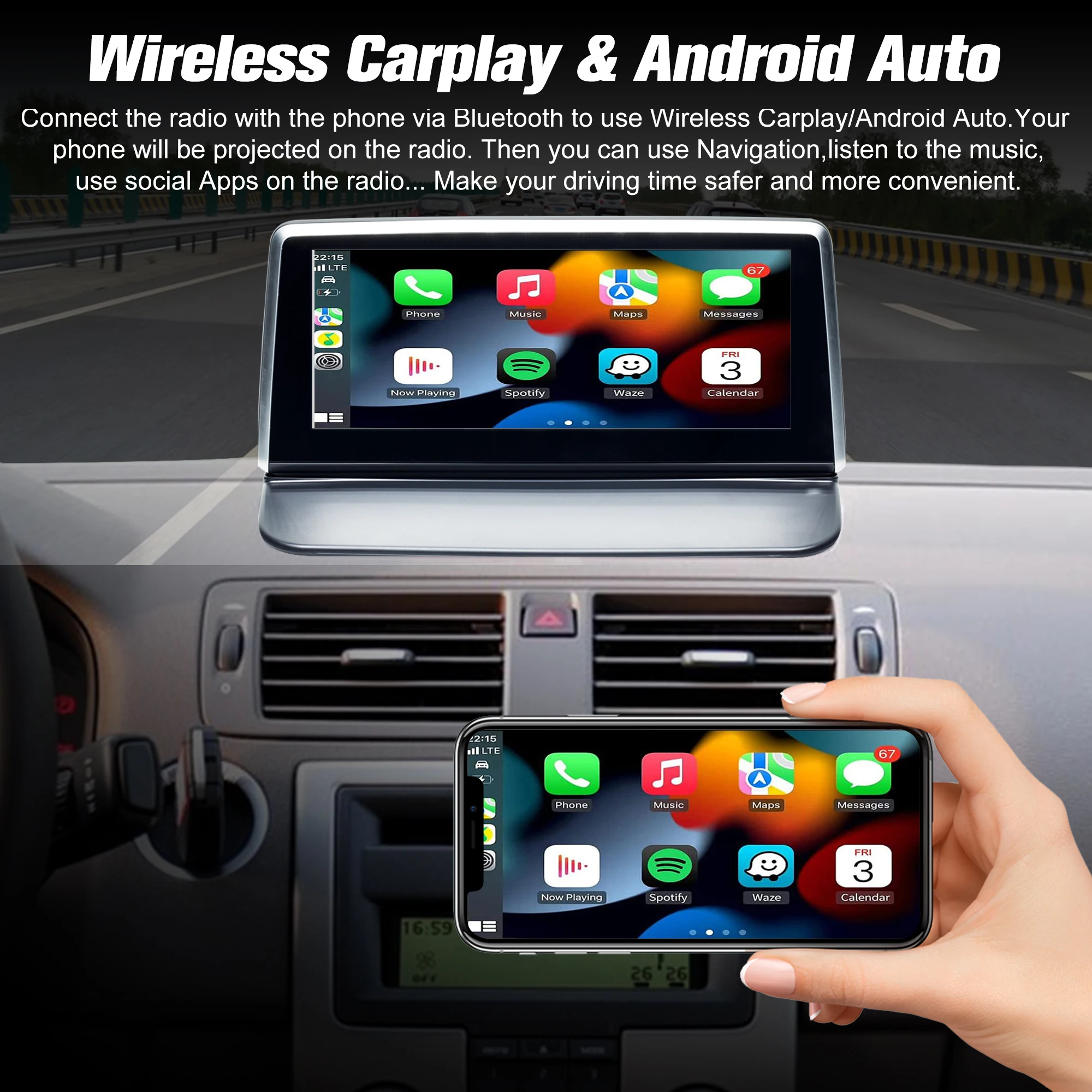 

Android Car radio for Volvo S40 C30 2006~2012 stereo screen 8.8’,Wireless Carplay Android Auto,GPS Navigation,Bluetooth,SWC,FM