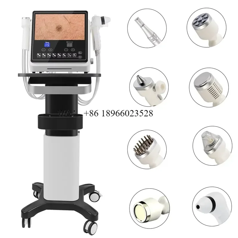 WMWMNU 8 in 1 High Pixel Analyzer Detection Blackheads Removal Pore Facial Dermabrasion for Beauty Device