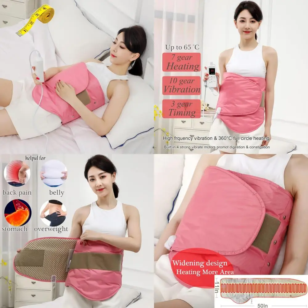 

Thermo Vibration Massage Belt for Lumbar, Abdominal, and Stomach - Pain Relief and Hot Compress Therapy Device