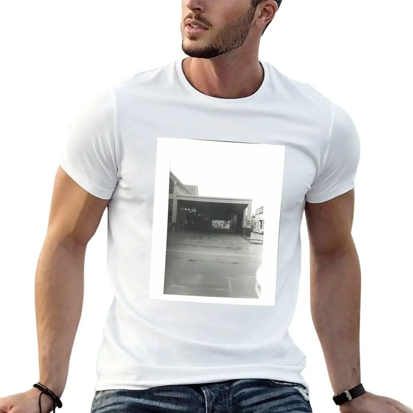 Andrew Train Station T-shirt quick drying summer top funnys plain white t shirts men