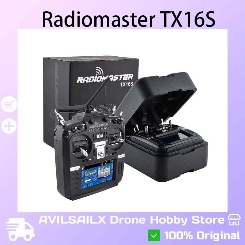 

RadioMaster TX16S MKII Hall Gimbal V4.0 ELRS-передатчик для FPV Drone Racing