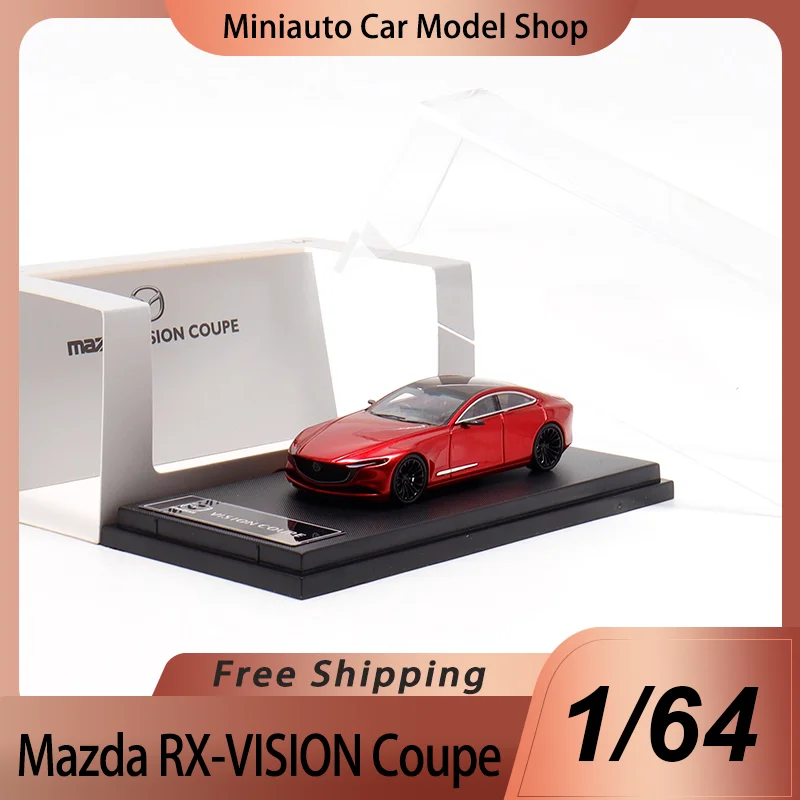 Nuevo en Stock Rm Concept 1:64 Mazda Rx-Vision Coupe aleación miniatura modelo fundido a presión personalizado Mazda coche deportivo juguetes colección regalo