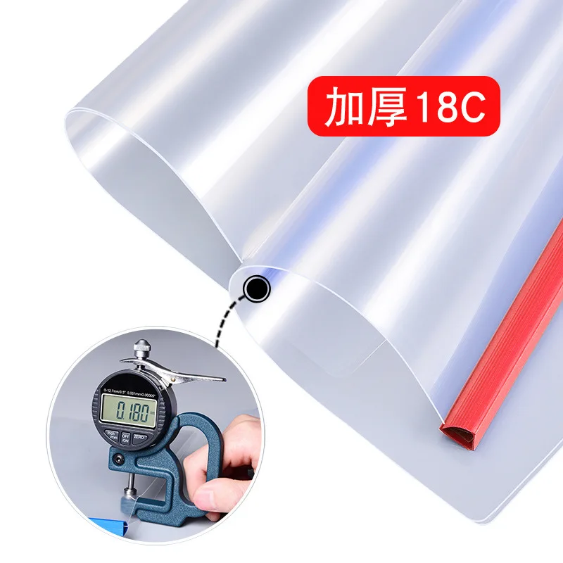 10PC Triangle/Water Drop Pull Rod Clip Data Paper Transparent A4 Binder Drop Type Contract Document Set Report Folder