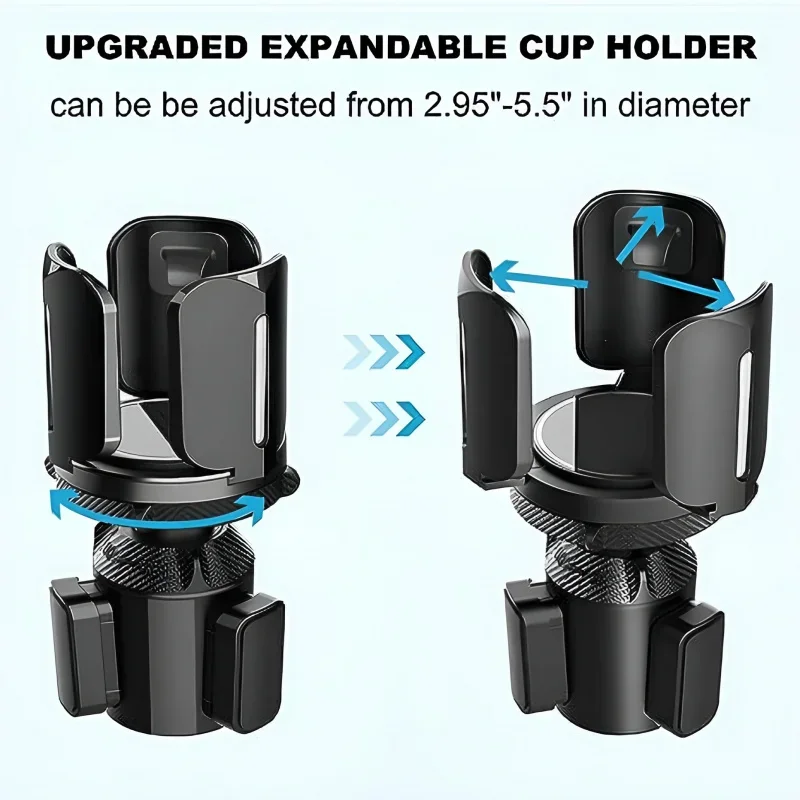 64oz großer Getränkehalter-Expander für das Auto, erweiterbarer Getränkehalter-Adapter mit verstellbarer Basis – Detail 2