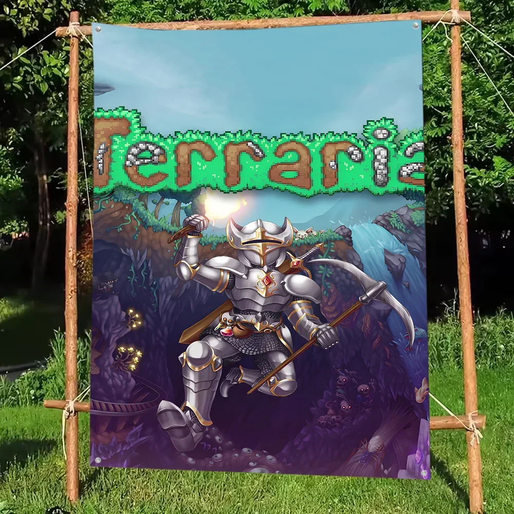

Game T-Terraria Flag DIY Flag For Family Group Party Living Room Home Dorm Decor Wall Art Decor Banner