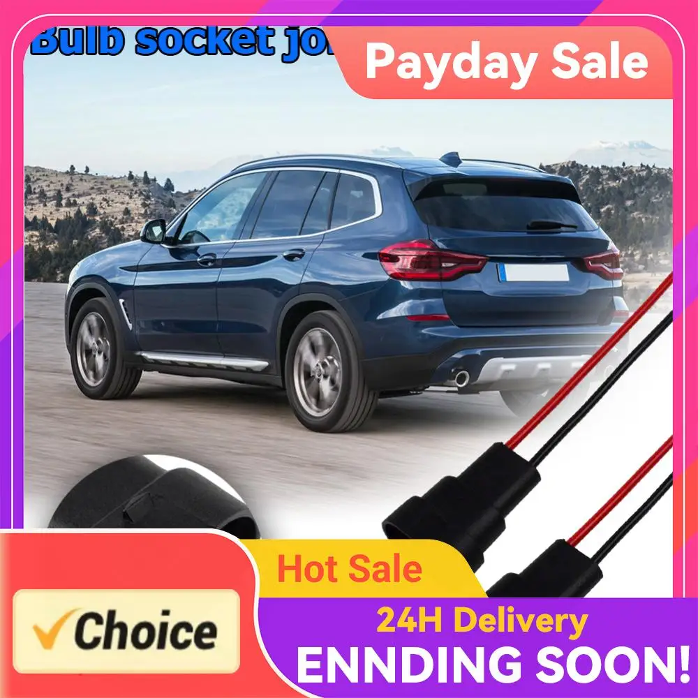 

2x 9005 HB3 9006 HB4 Bulb Socket Male Adapter Connector for Headlight Fog Lamp