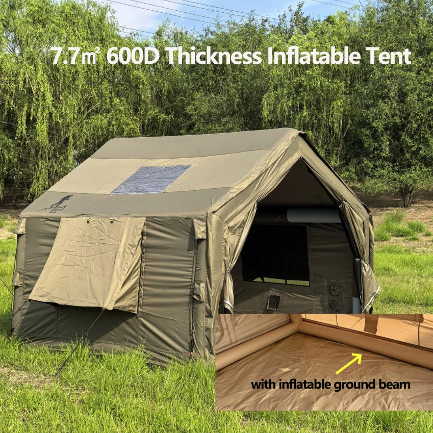 

Надувная палатка 7,7 м2 для кемпинга, домашнего использования и путешествий. Сборка не требуется. Простой лист. Непромокаемый. Ветрозащитный. Легко установить.