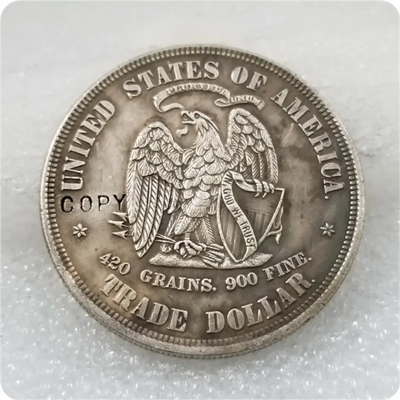 Type #2: USA 1873 T$1 Trade Dolla COPYChallenge Pocket Coins Christmas Gifts