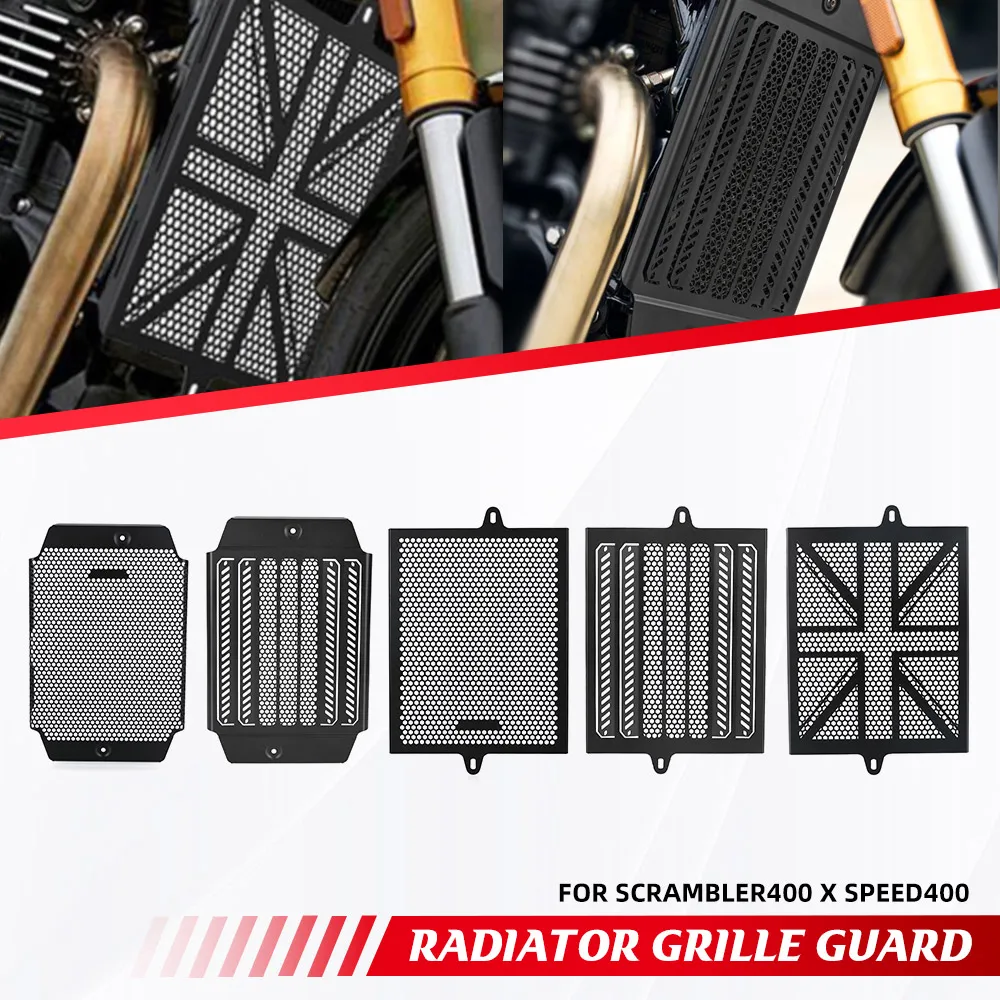 

2025 Scrambler 400X Speed 400 2024- 2026 New Motorcycle Radiator Grille Guard Grill Cover Protection For Scrambler400 X Speed400