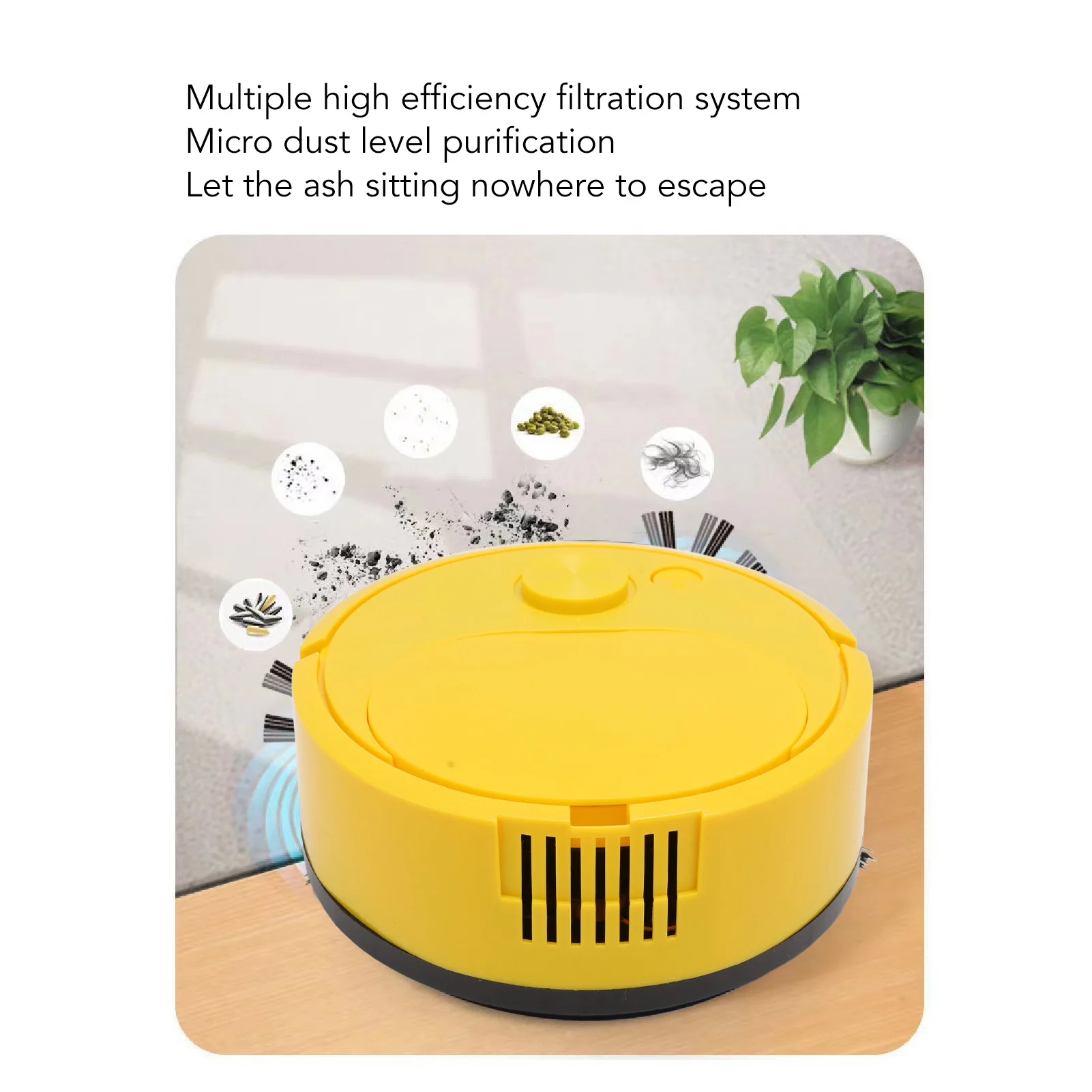 Robot Vacuum Cleaner Multifunctional USB Charging Mini Smart Mopping Sweeping Robot Cleaner for Wooden Flooring Tile Carpet