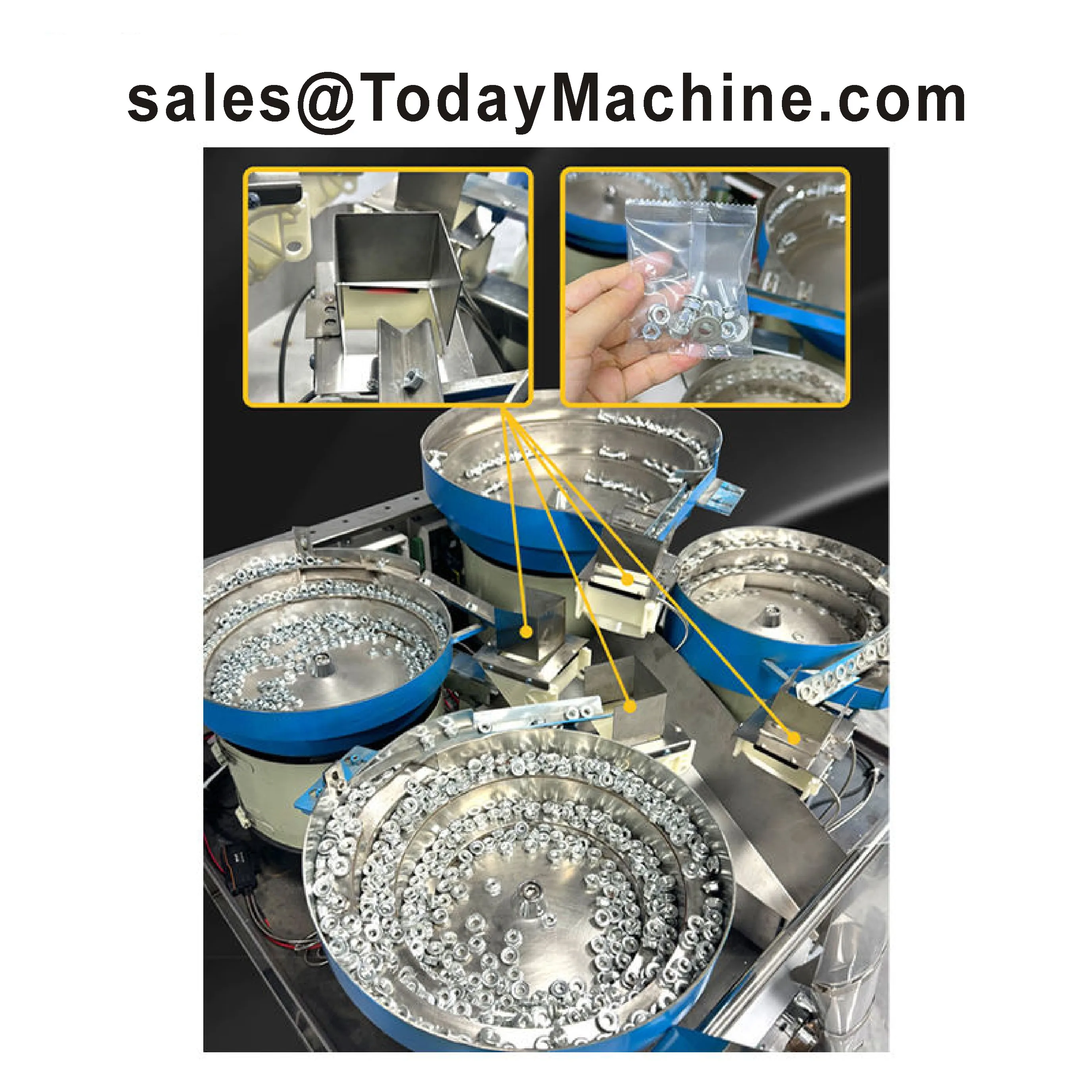 Factory Sale Hardware Fittings Screw Nail Packing Machine Automatic Vibrating Screw Counting Packing Machine