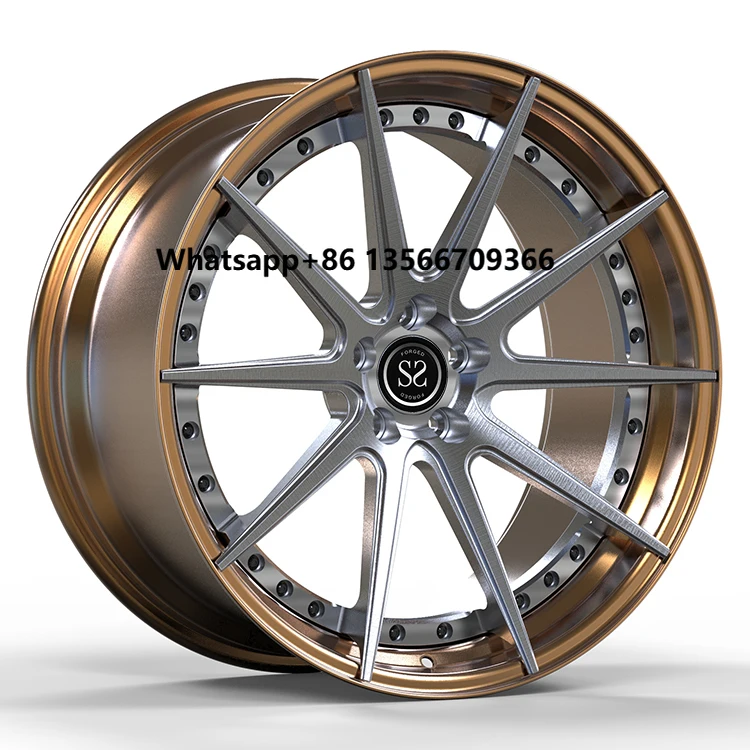 

19X10 and 20X10.5 Bolt Pattern 5X120.65 Custom Bronze 2-PC Rims Fit to Chevrolet Corvette C05
