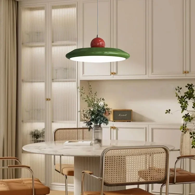 Retro Flying Saucer Restaurant Lamp Iron Chandelier Led Nordic Creative Simple Cream Style Chandelier Home Decoration