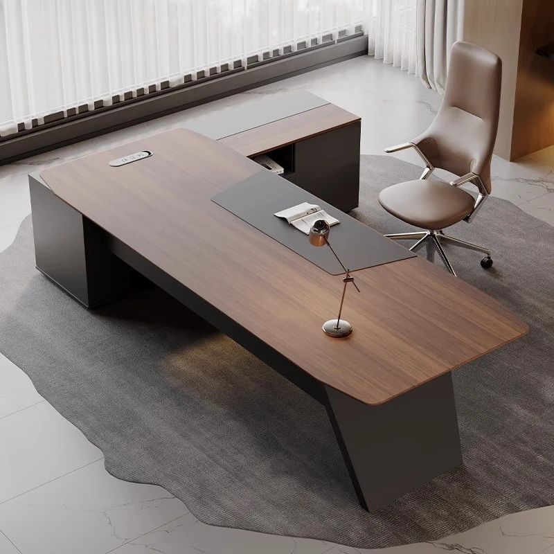 Lshaped Wooden Office Desk Waiting Universal Funky Safe Trendy Simple Office Desk Vintage Mesa Ordenador Living Room Decoration